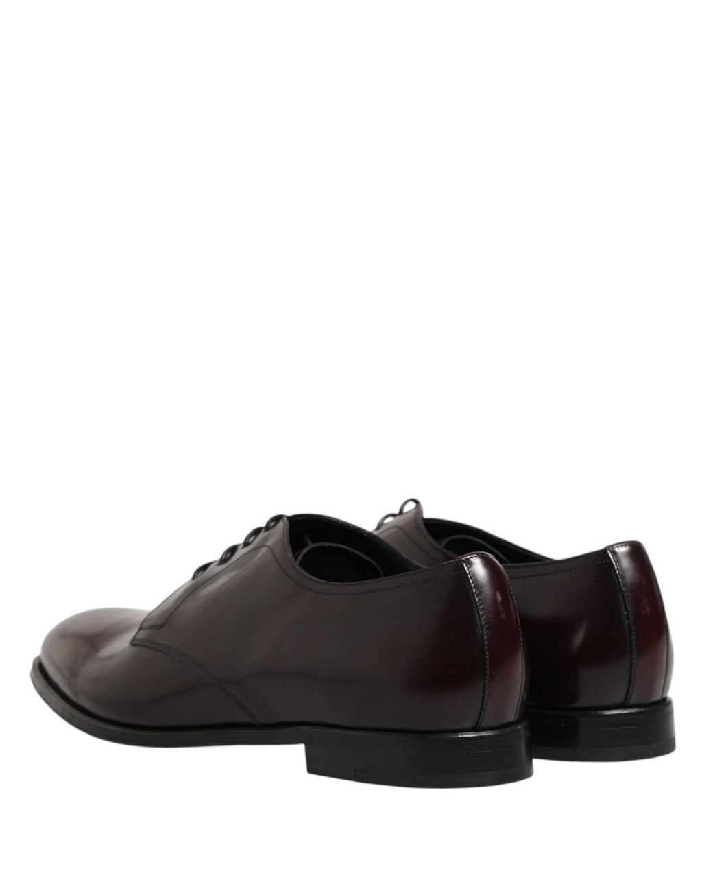 Chaussures derby en cuir noir Dolce & Gabbana avec laçage pour hommes, élégantes et sophistiquées.