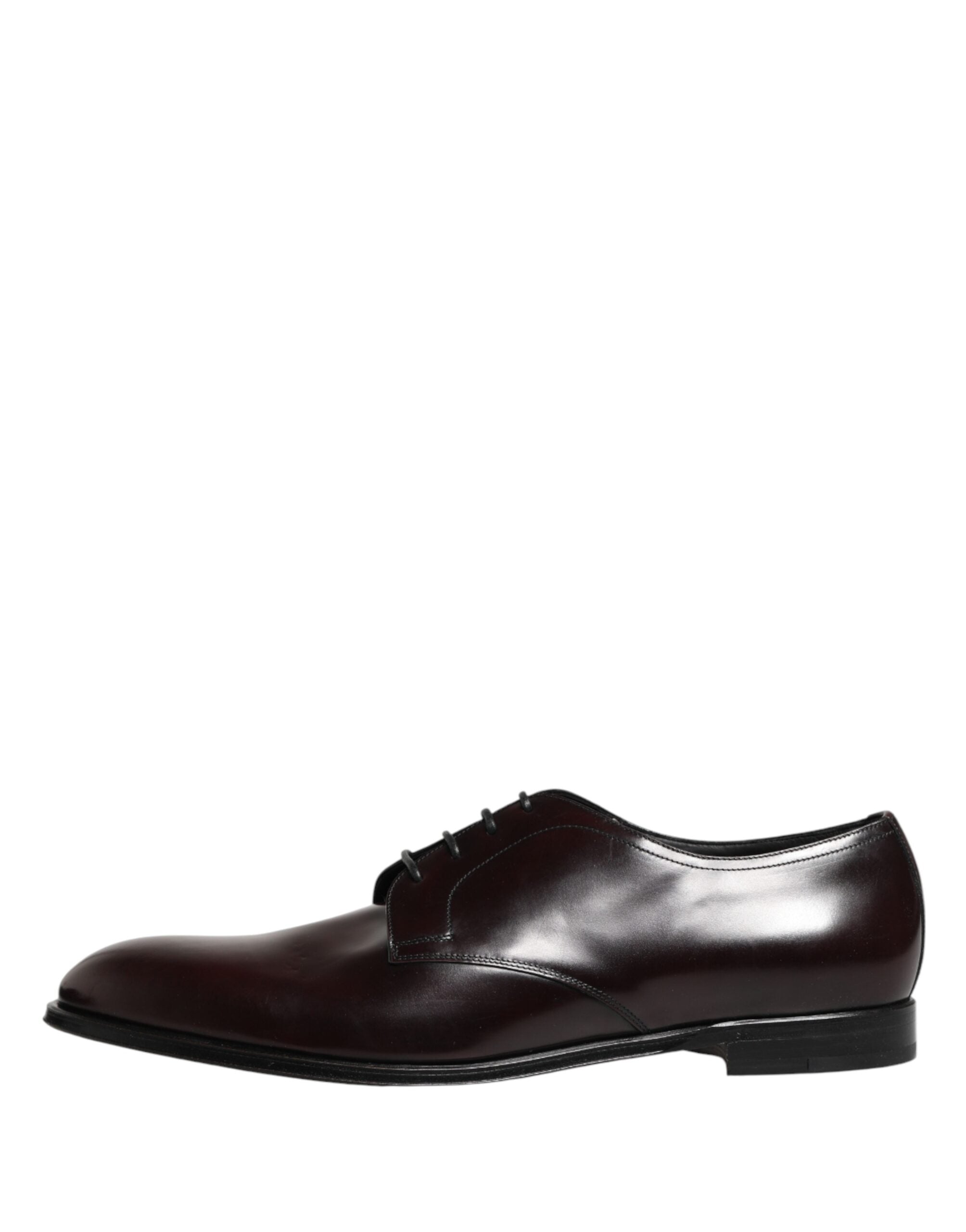 Chaussures derby en cuir noir Dolce & Gabbana pour homme avec laçage, élégantes et sophistiquées.