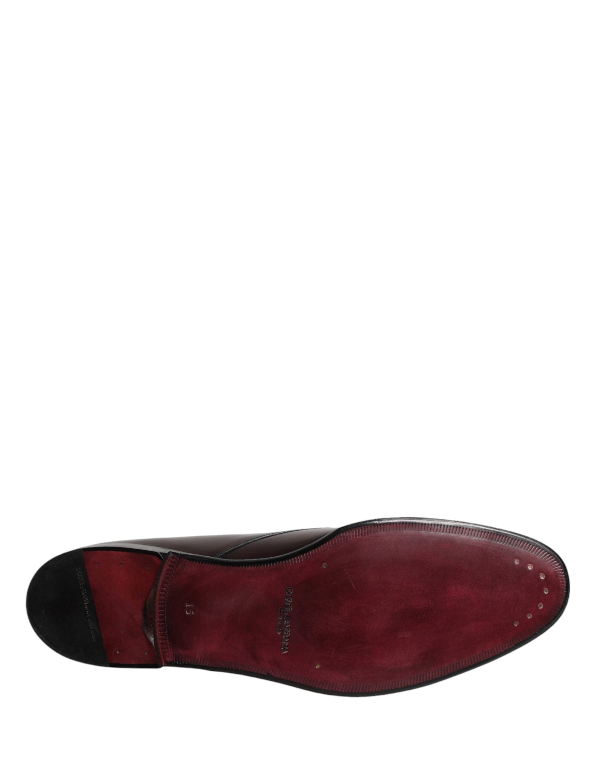Chaussures Derby en cuir noir Dolce & Gabbana avec laçage, élégantes et sophistiquées pour hommes.