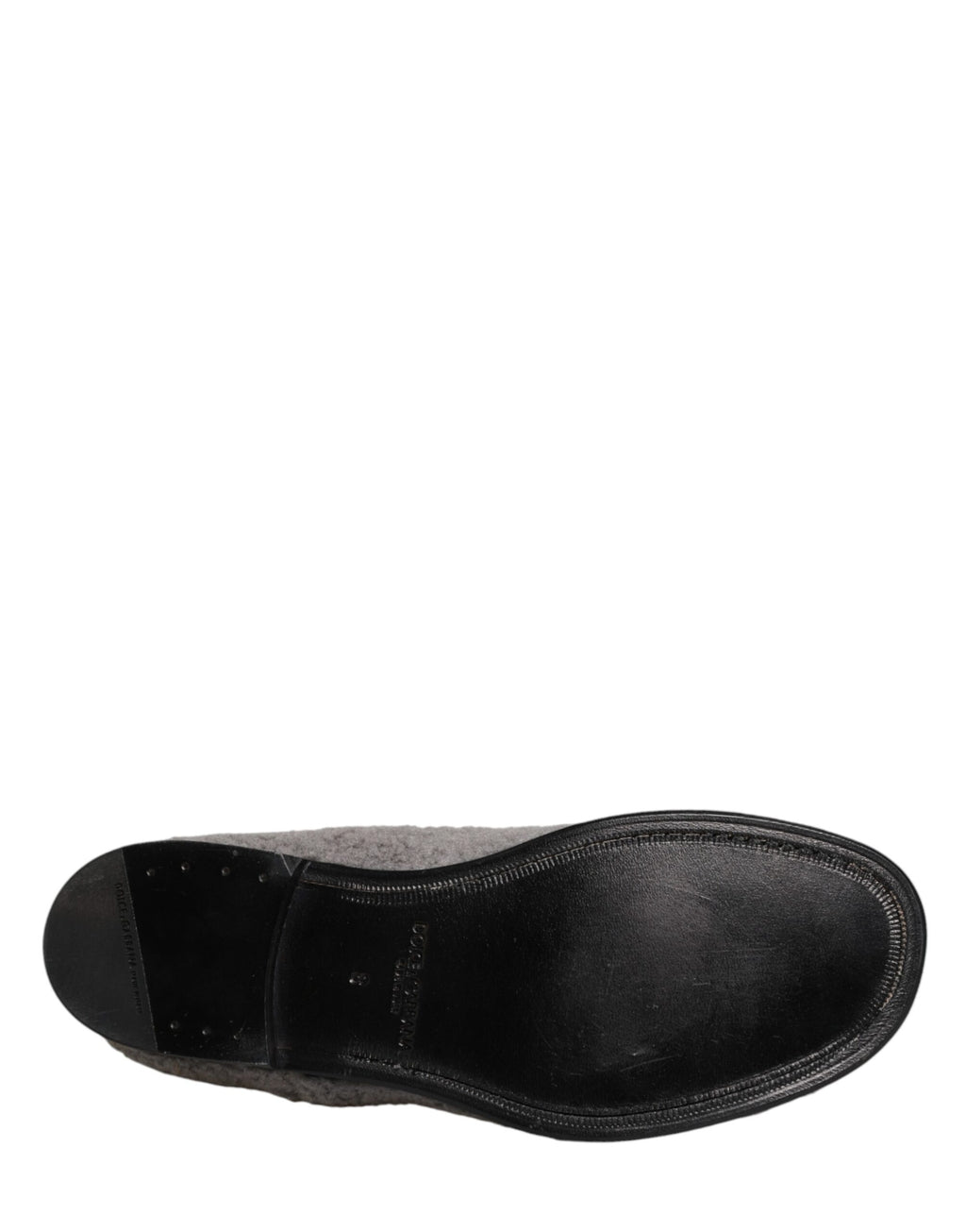 Chaussures derby homme Dolce & Gabbana en molleton gris avec lacets, élégantes et confortables.