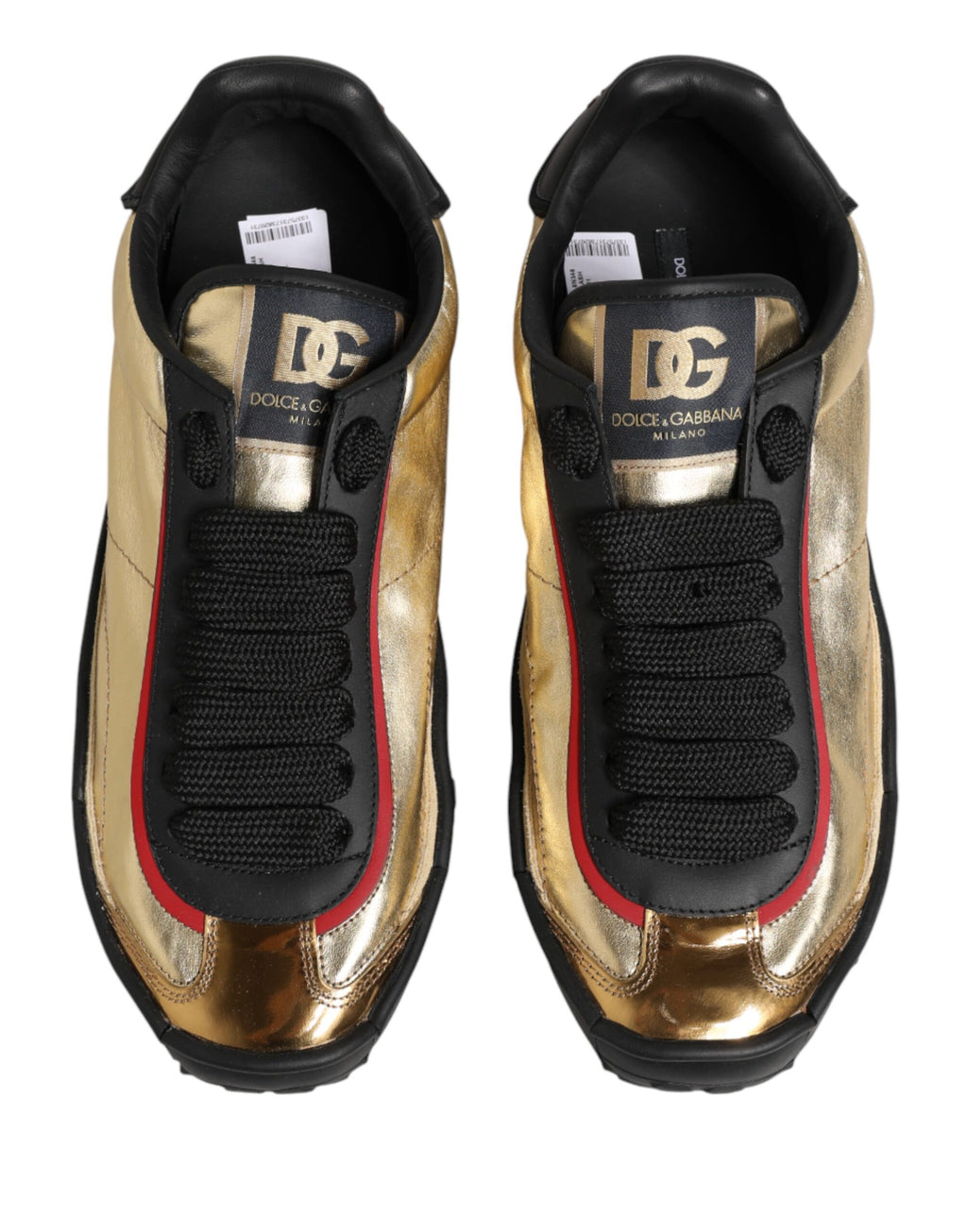 Chaussures sneakers Dolce & Gabbana Old Runner multicolores avec lacets, vue de face, style sportif et tendance.