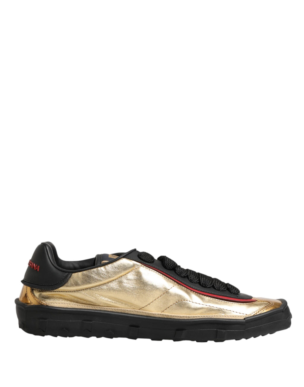 Chaussures sneakers Dolce & Gabbana Old Runner multicolores avec lacets, vue en gros plan sur le design coloré et dynamique