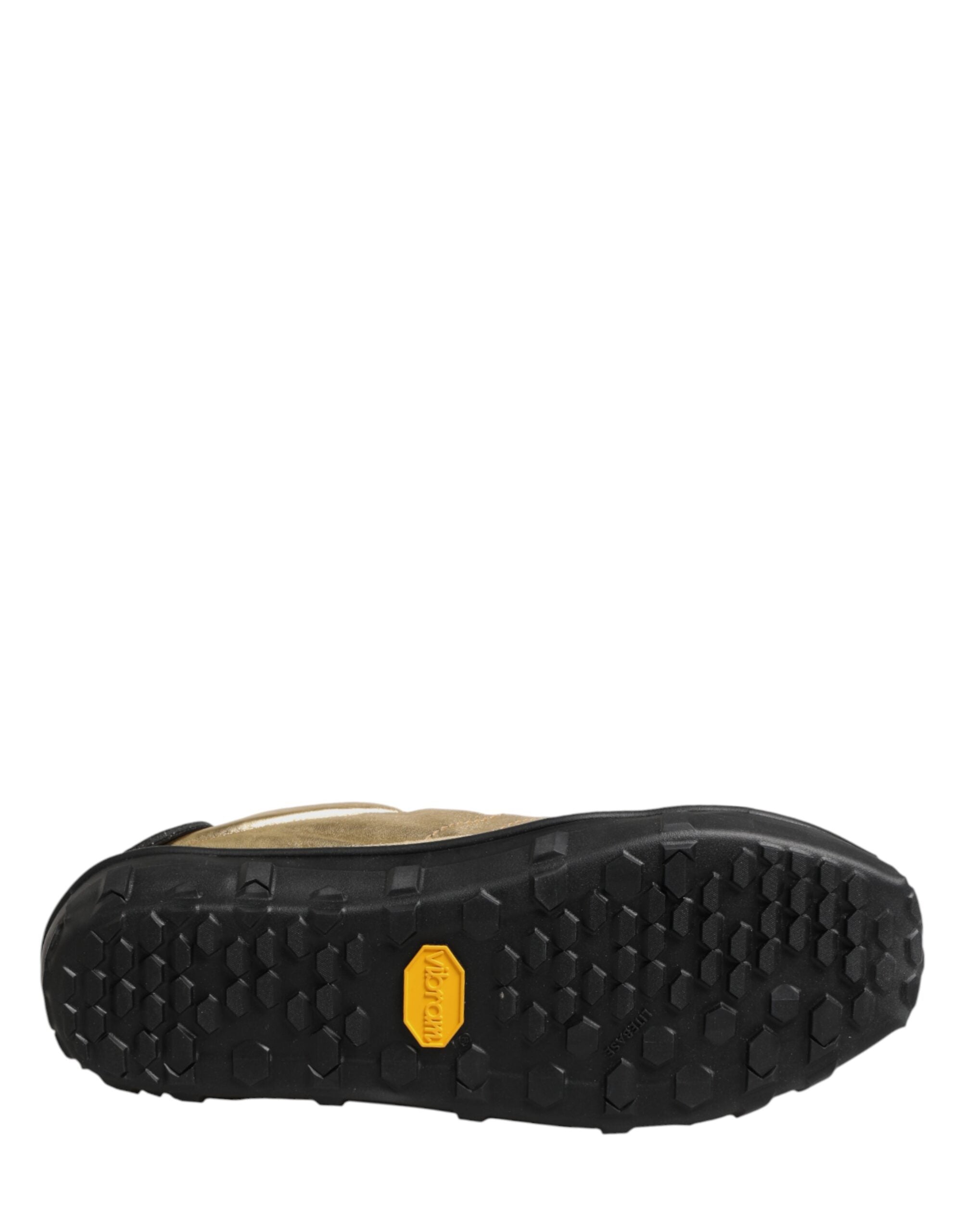 Chaussures sneakers Dolce & Gabbana Old Runner multicolores avec lacets, vue de face, en gros plan.