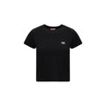 T-shirt en coton noir de la marque Kenzo, coupe classique, affichant le logo Kenzo sur la poitrine.