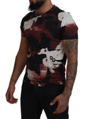 T-shirt en coton à col rond Dolce & Gabbana, tie-dye multicolore, style décontracté et tendance.
