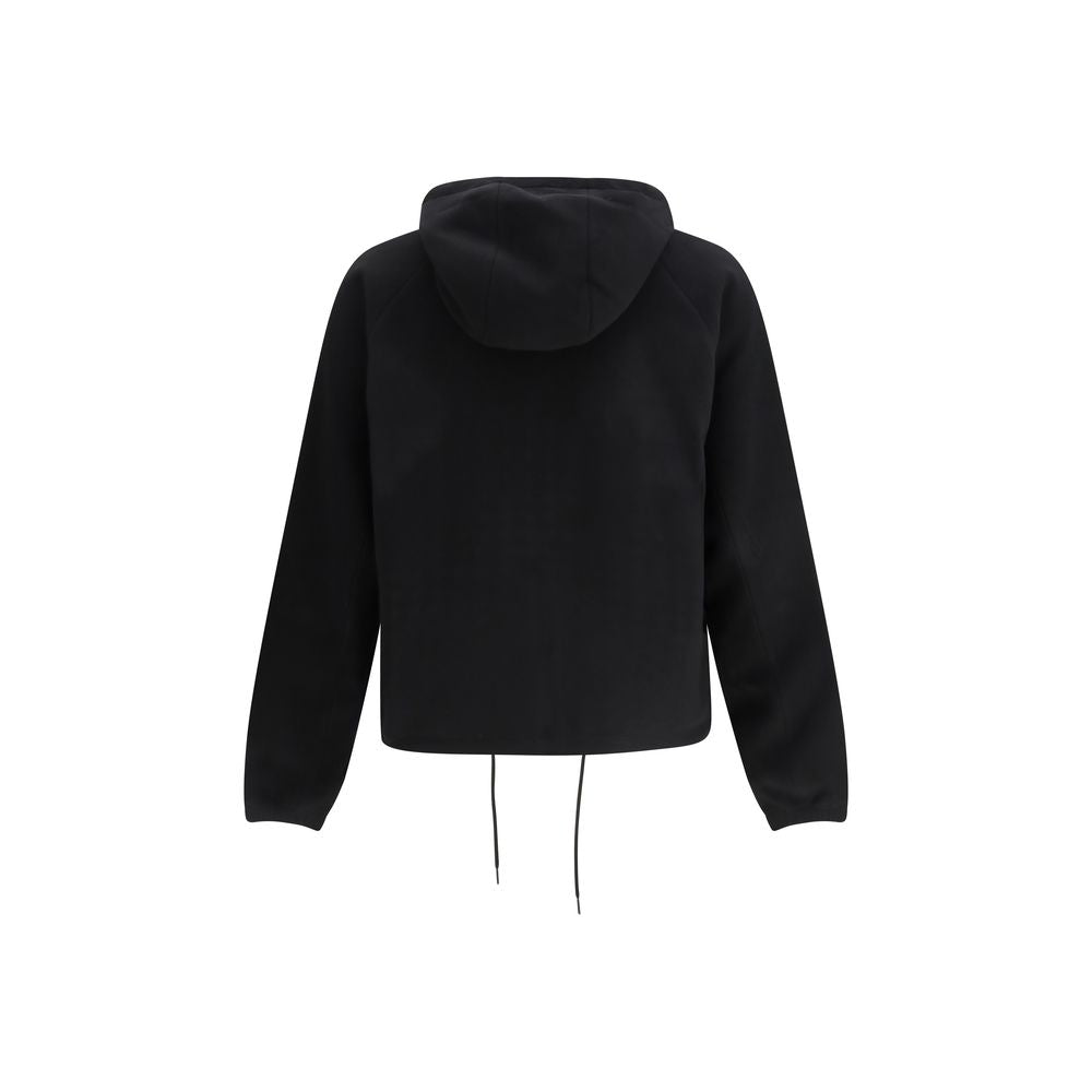 Veste en polyester noir Prada pour homme, coupe épurée et style moderne, visible sur l'image.