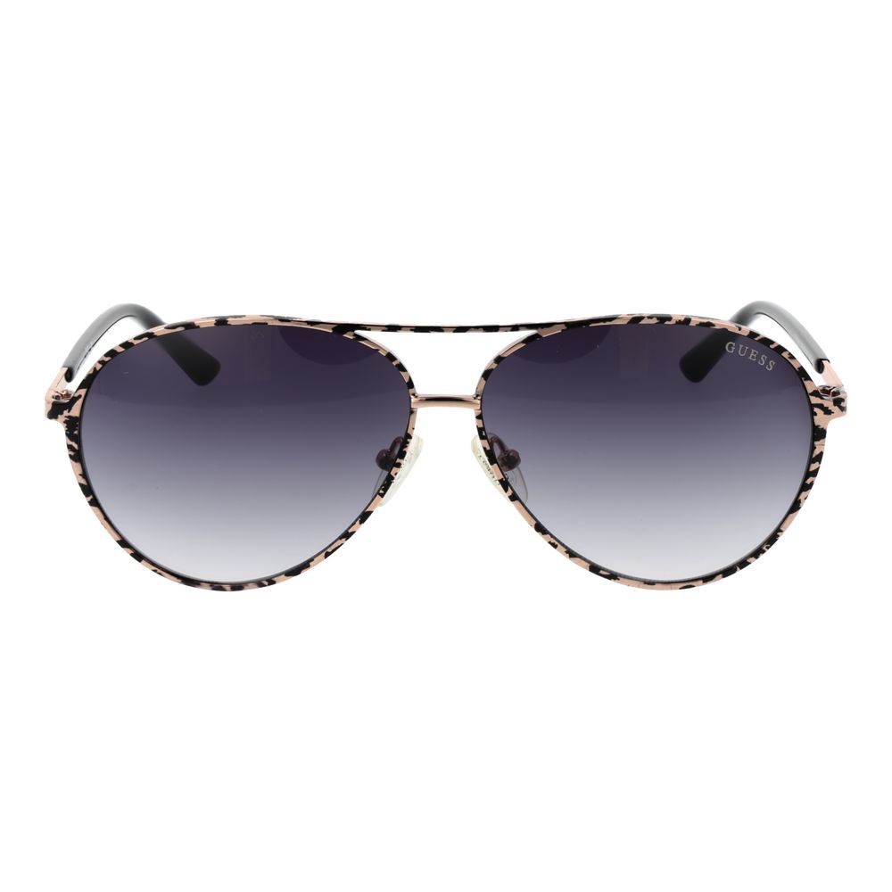 Lunettes de soleil Guess en métal noir avec monture élégante et design moderne, pour un look tendance et sophistiqué.
