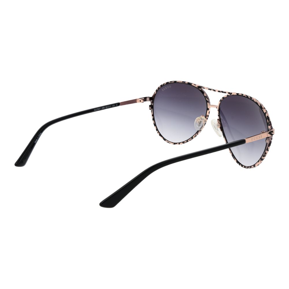 Lunettes de soleil métalliques noires Guess pour homme, monture élégante et moderne, protection UV, style tendance et sophistiqué