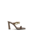 Sandales en cuir de veau brun Giuseppe Zanotti Bos Taurus, style élégant et sophistiqué pour femme.