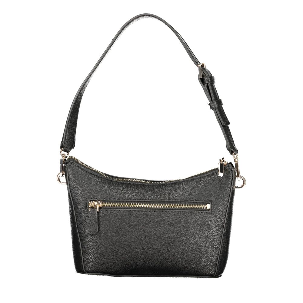 Sac à main Guess Jeans en polyuréthane noir pour femmes, avec design élégant et détails modernes.