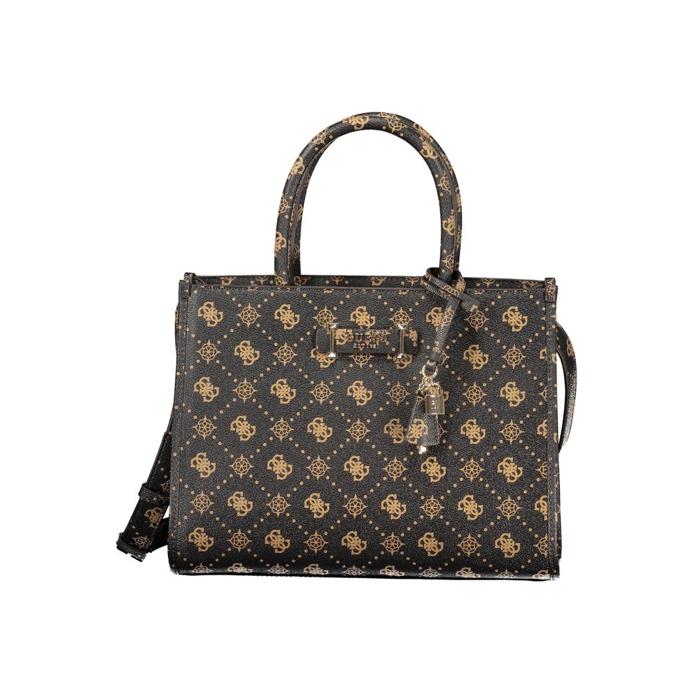 Guess Jeans Braune Polyurethan Damenhandtasche