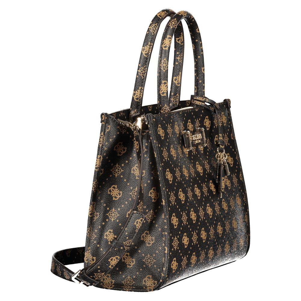 Guess Jeans Braune Polyurethan Damenhandtasche