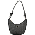 Sac à main Guess Jeans en polyuréthane noir pour femmes, avec poignées et design élégant.