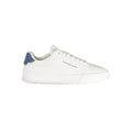 Chaussures sneakers blanches en polyuréthane pour homme Tommy Hilfiger, style décontracté et moderne.