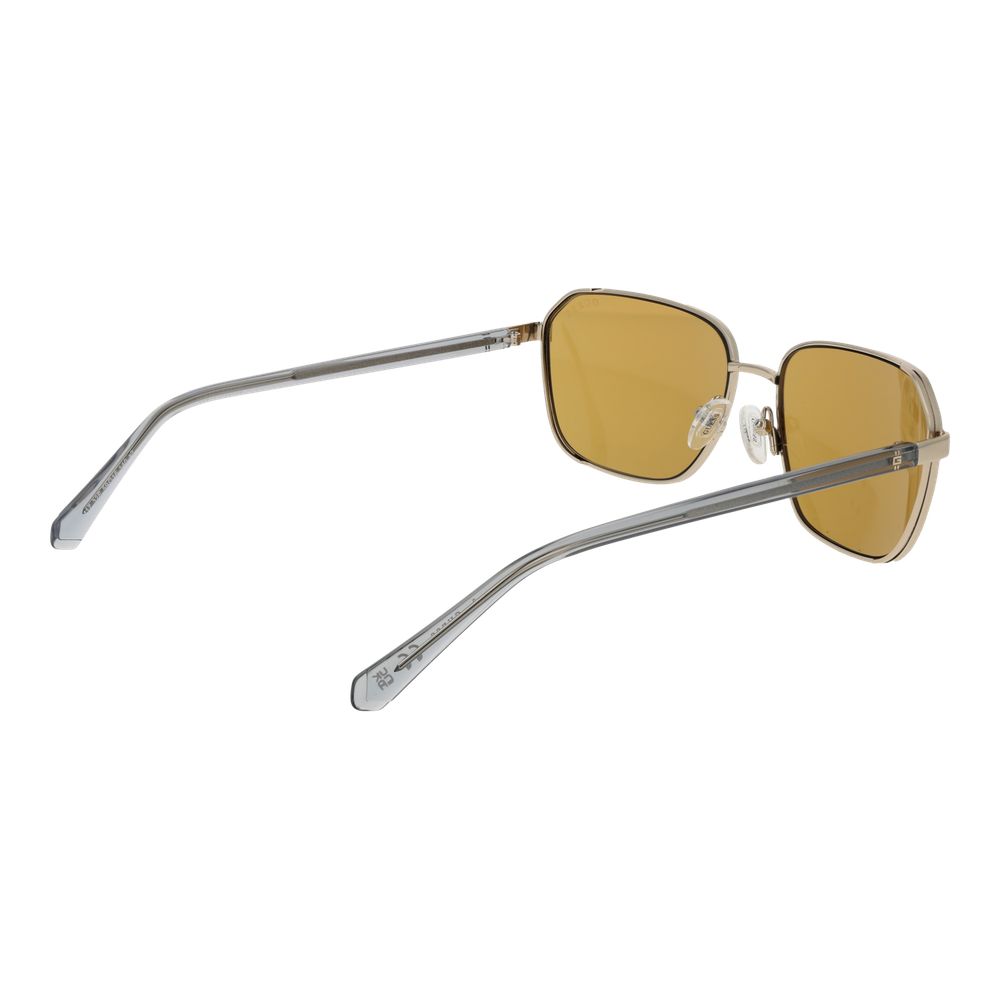 Lunettes de soleil métalliques dorées Guess, style tendance, monture en métal, avec verres teintés pour un look élégant.