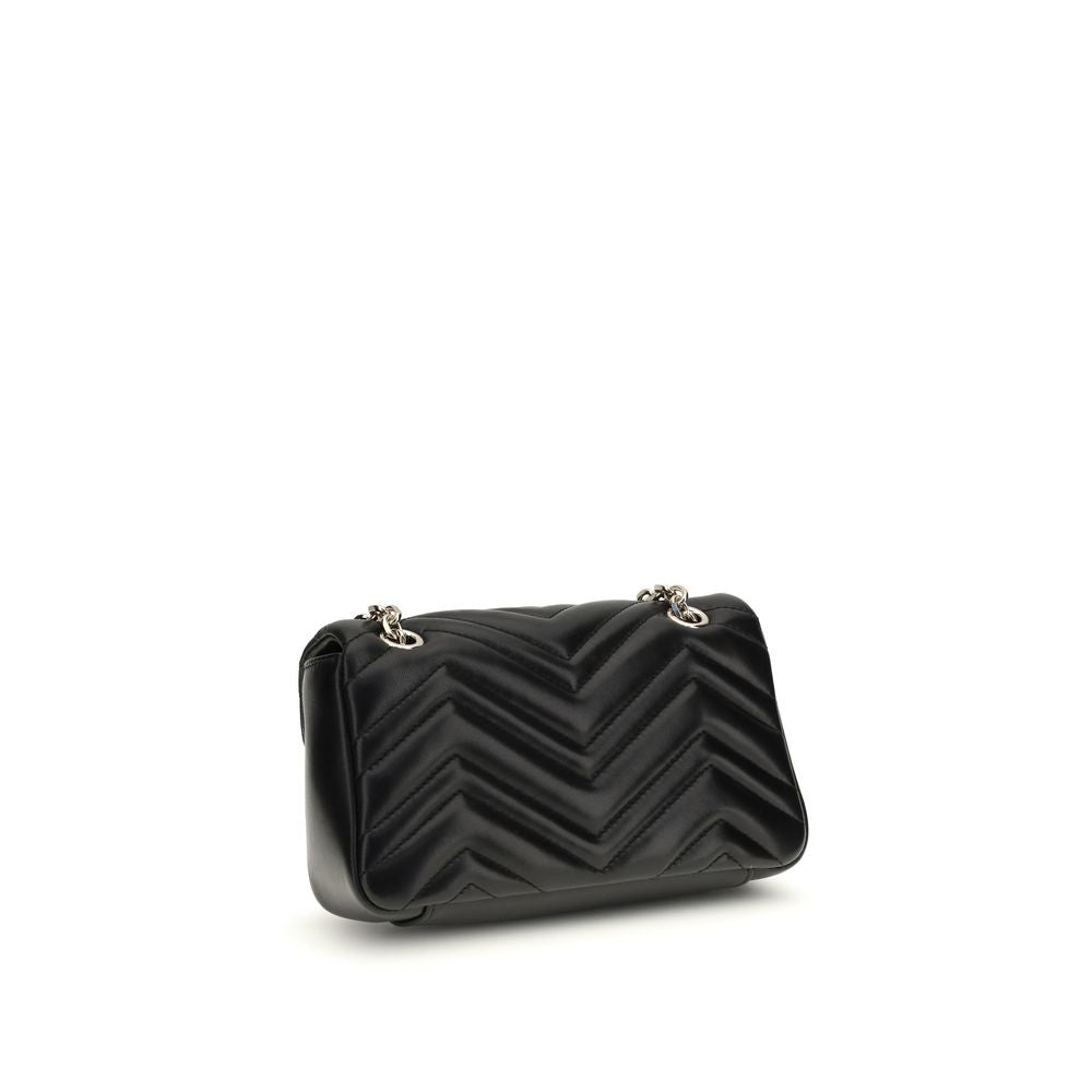 Sac à main Gucci en cuir noir Lamb Ovis Aries avec poignées élégantes et détails sophistiqués, pour un style chic et moderne.