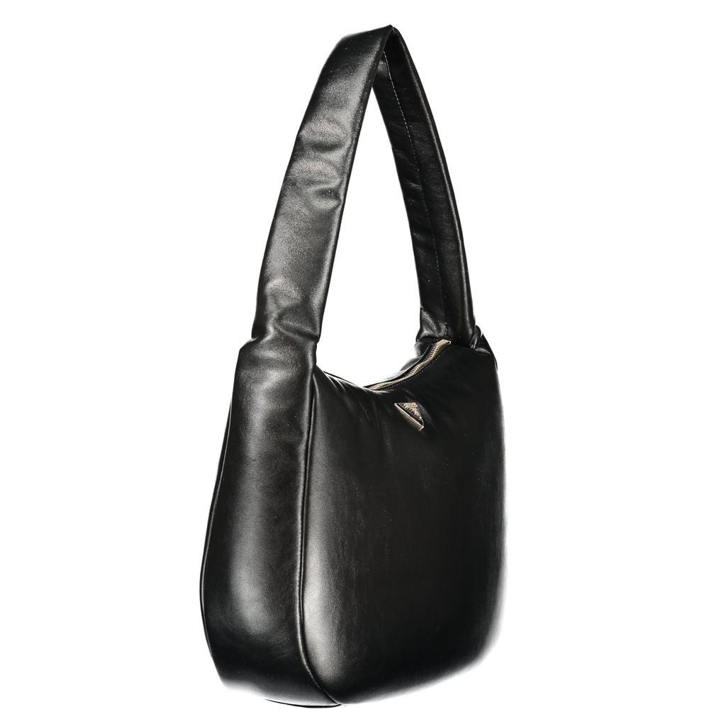 Sac à main Guess Jeans noir en polyuréthane pour femme, élégant et tendance, visible avec détails modernes et finition soignée.