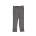 Pantalons décontractés en laine gris de Prada, vue de face, avec une coupe élégante et un tissu doux.