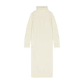 Robe décontractée en mohair blanc de la marque Saint Laurent, coupe élégante et tissu doux visible sur l'image.