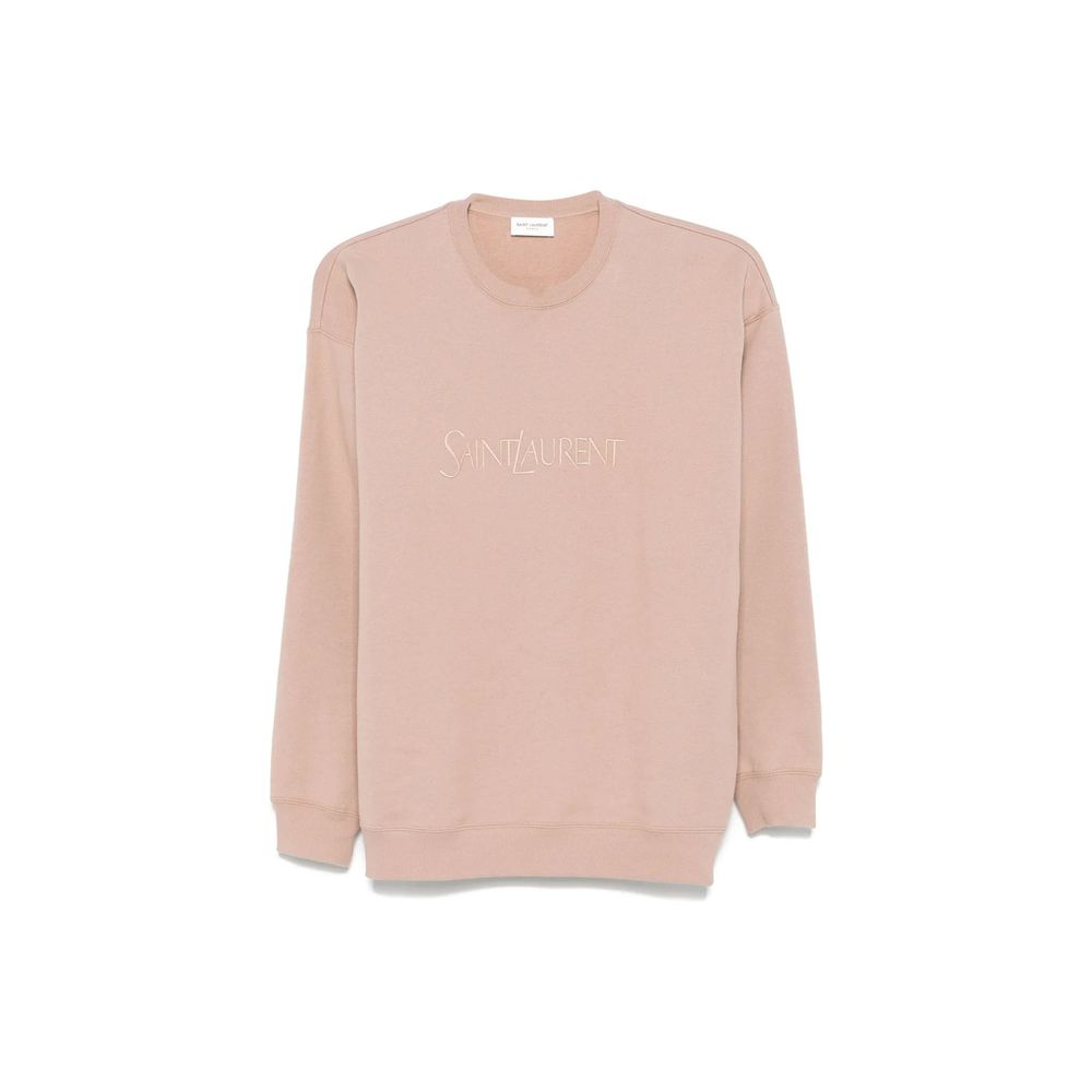 Sweat-shirt en coton multicolore de Saint Laurent, coupe décontractée avec logo brodé sur la poitrine, pour un style contemporain.