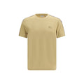 T-shirt en coton beige de la marque Burberry, coupe classique avec logo discret sur la poitrine, vue de face.