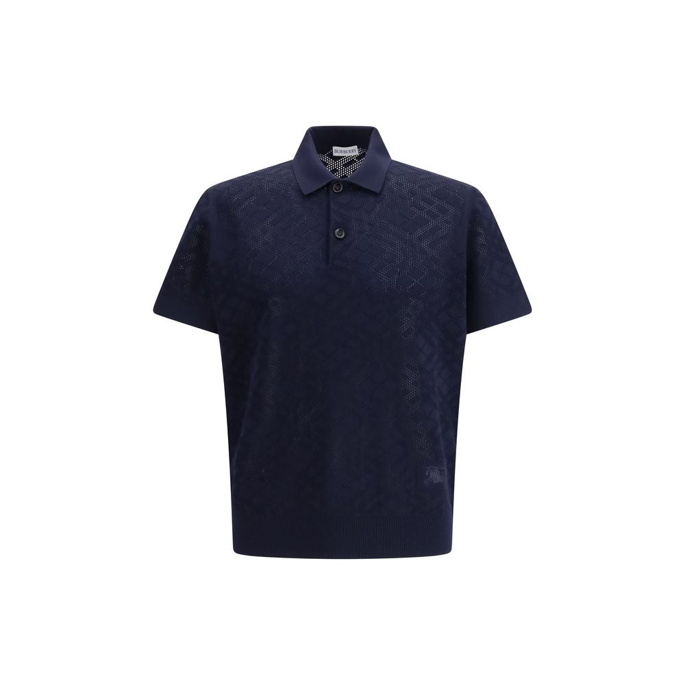 Burberry blaues Woll-Polohemd