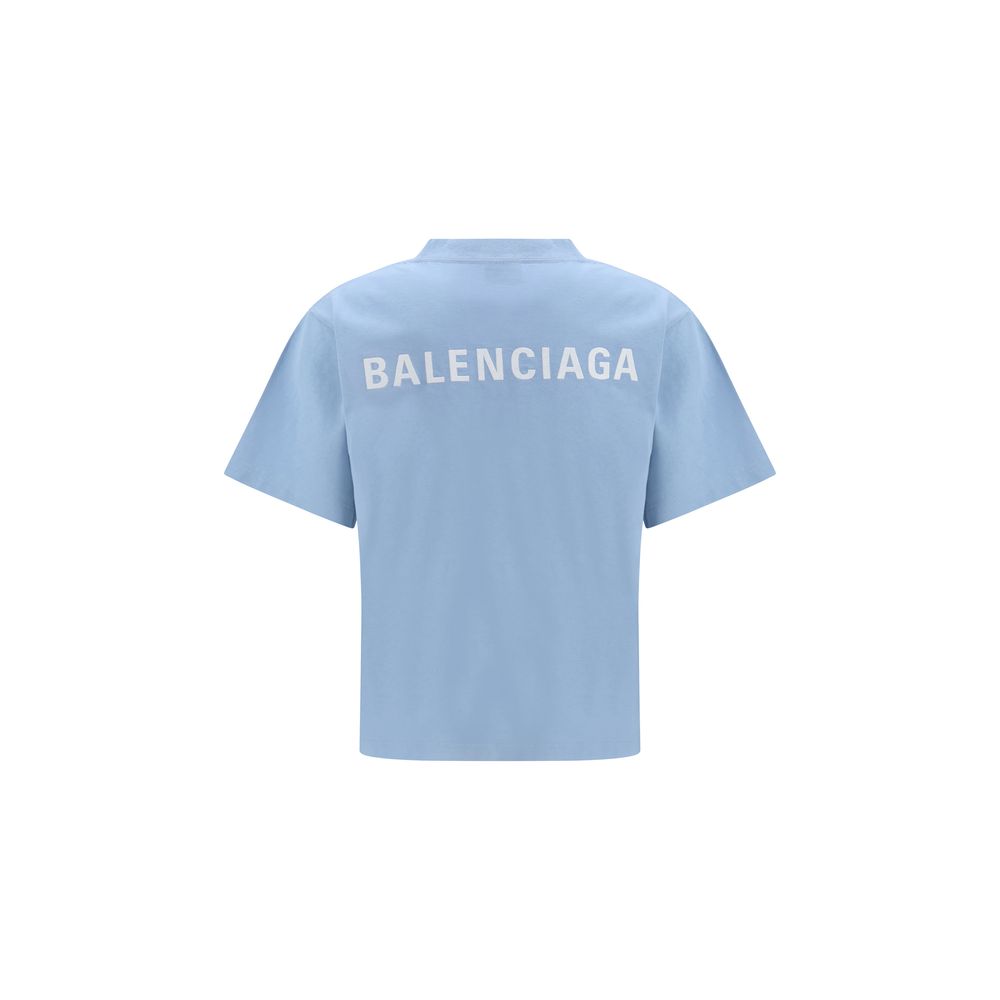 Balenciaga Blaues Baumwoll-T-Shirt