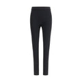 Leggings noires en viscose de Gucci, ajustés, avec logo Gucci visible sur la taille, parfaits pour un style élégant et confortable.