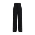Pantalon en coton noir Balenciaga, costume élégant avec coupe moderne, décontractée et sophistiquée.
