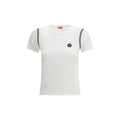 T-shirt blanc en coton de la marque Kenzo, coupe classique, avec logo discret sur la poitrine.