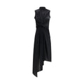 Robe décontractée noire en polyamide de Balenciaga, coupe élégante et moderne, visible sur le modèle.