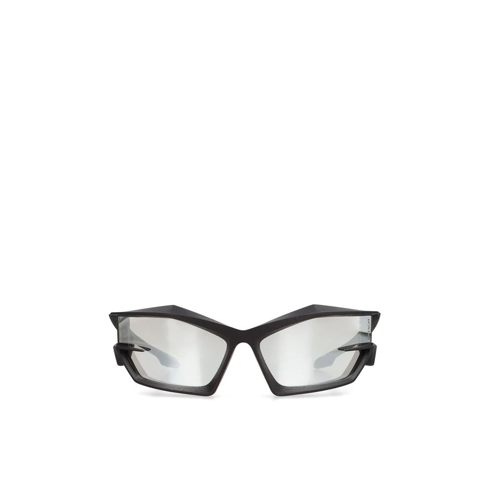 Lunettes de soleil Givenchy noires en polyéthylène avec monture élégante et design moderne, vues de face.