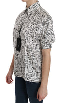 Dolce & Gabbana Weiße Bluse mit Musikinstrumenten-Print