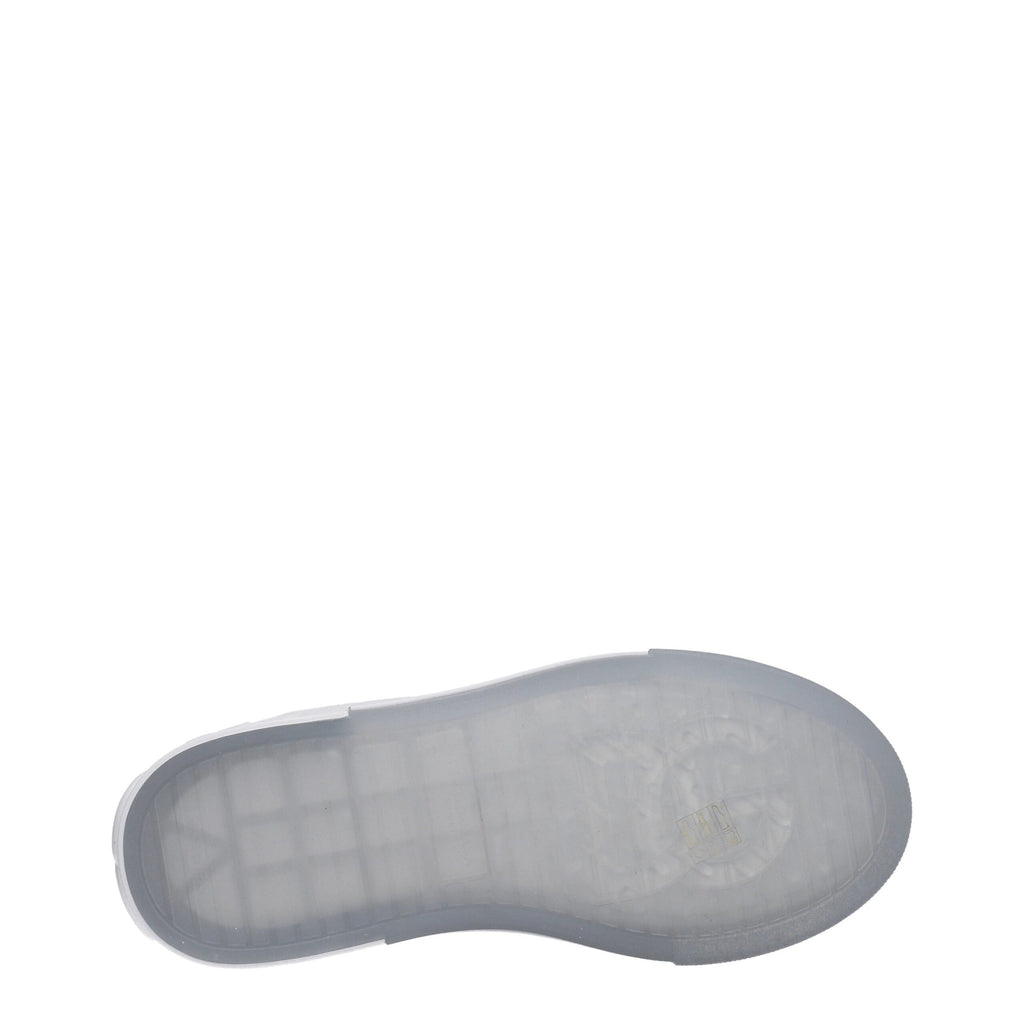 Chaussures basses en cuir blanc Dolce & Gabbana pour hommes, baskets élégantes et confortables.