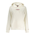 Sweat-shirt blanc en coton pour femme de la marque Tommy Hilfiger, col rond et style décontracté.