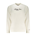 Sweat-shirt en coton blanc pour femmes de la marque Tommy Hilfiger, coupe décontractée et logo sur la poitrine.