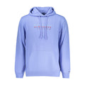 Sweat-shirt homme Tommy Hilfiger en coton azur, avec logo sur la poitrine, manches longues et col rond.