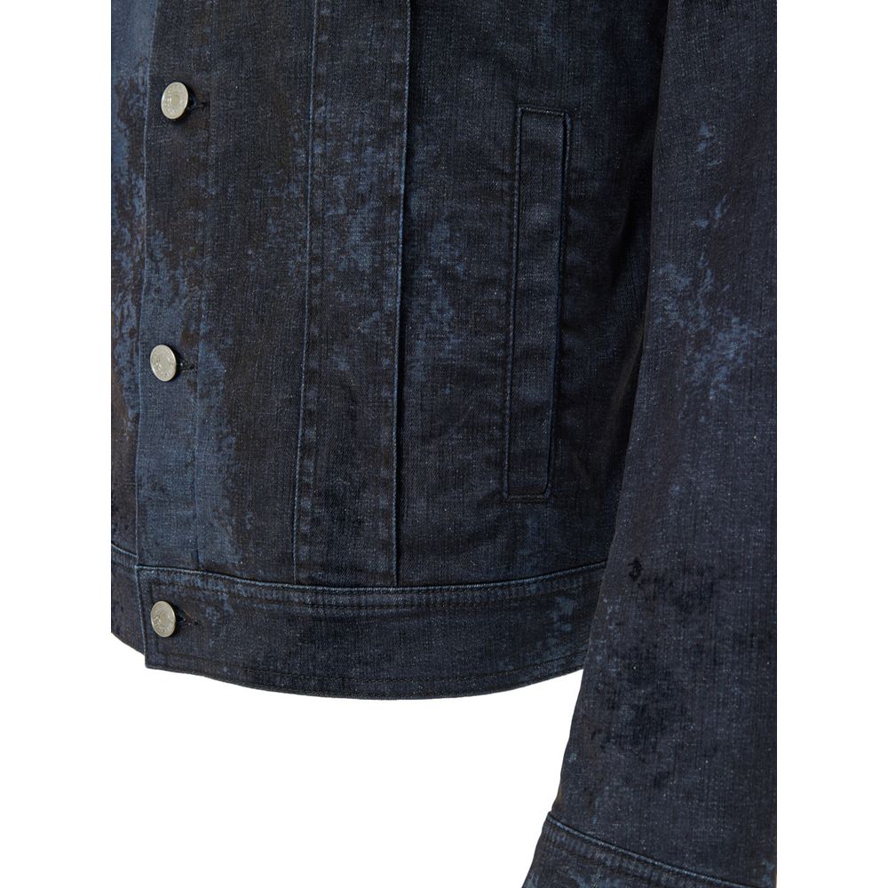 Veste en denim gris en coton de Dolce & Gabbana, style décontracté et sophistiqué, visible en détail sur l'image.