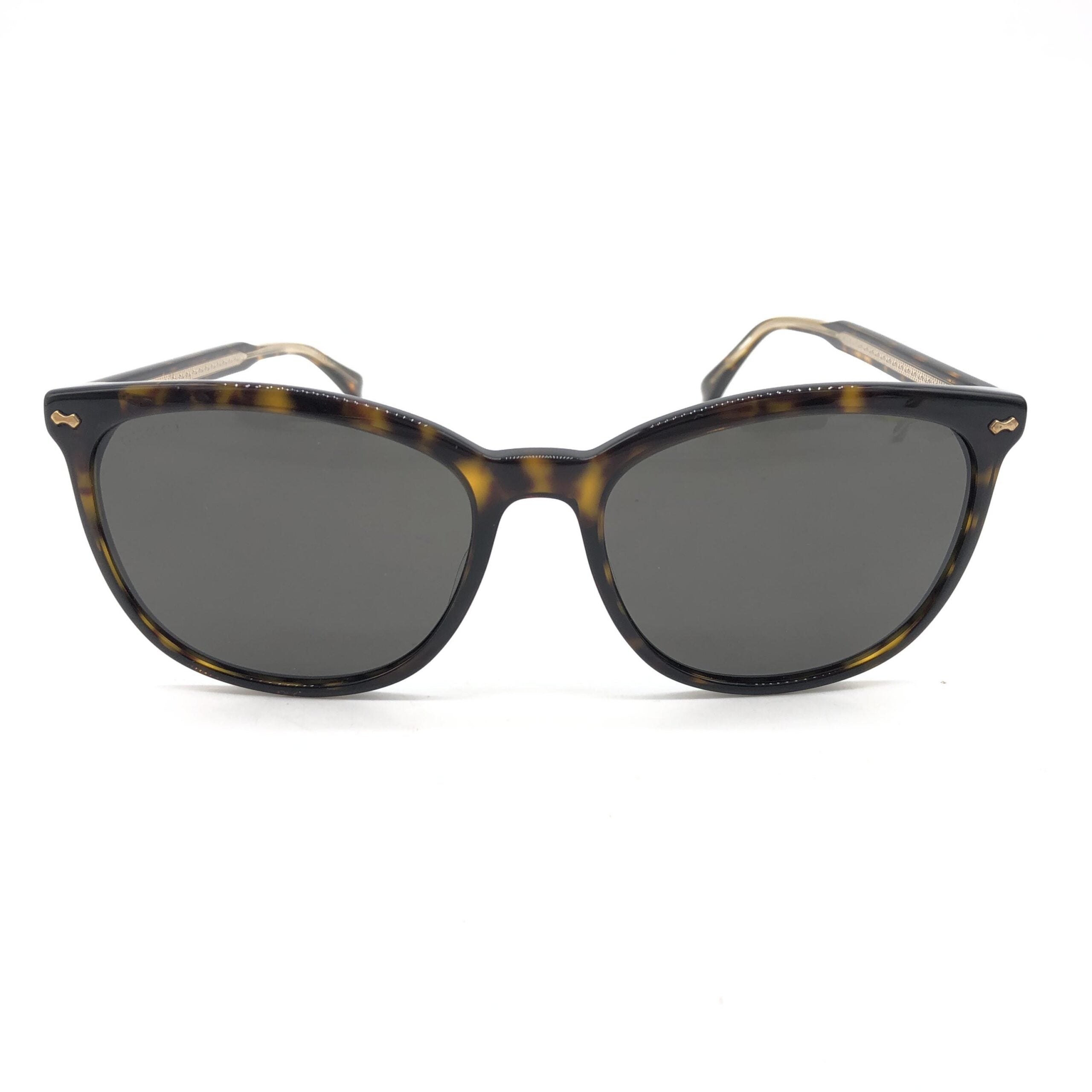 Lunettes de soleil Gucci à monture carrée en tortoise, style élégant et tendance, lunettes de soleil de marque de luxe.