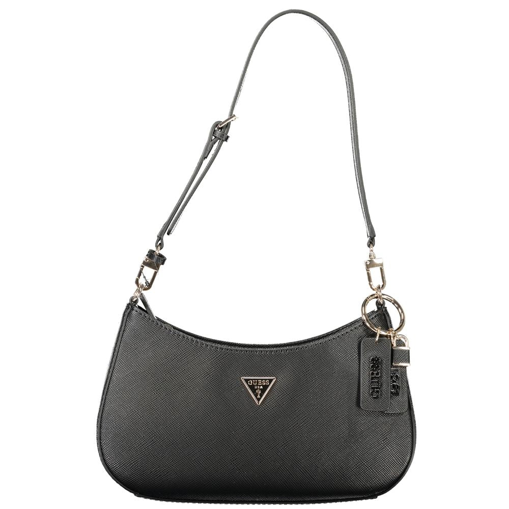 Sac à main Guess Jeans noir en polyéthylène pour femmes, sacs à main élégants avec design moderne.