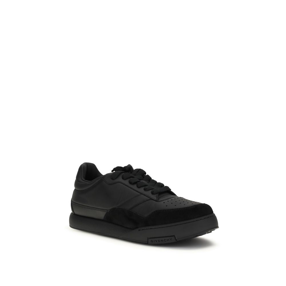 Givenchy Schwarze Kalbsleder-Low-Top-Sneakers (Bos Taurus)