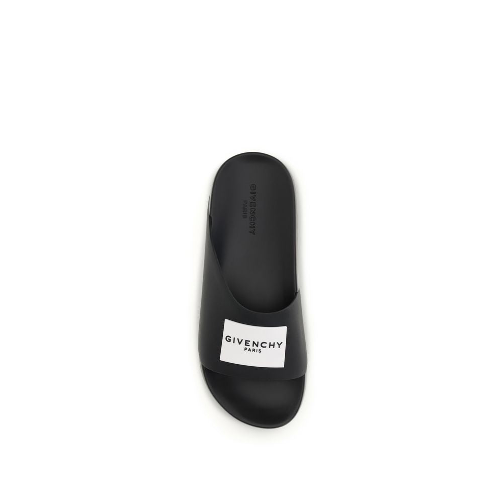 Givenchy Badeschlappen aus schwarzem Gummi