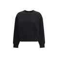 Sweat-shirt en coton noir de Gucci, style décontracté avec logo Gucci visible, porté par un mannequin.