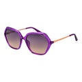 Lunettes de soleil en plastique violet de marque Guess avec monture élégante et design tendance, vue de face.