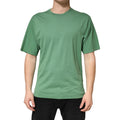 T-shirt Dolce & Gabbana LightGreen en coton à col rond à manches courtes, vue de face.