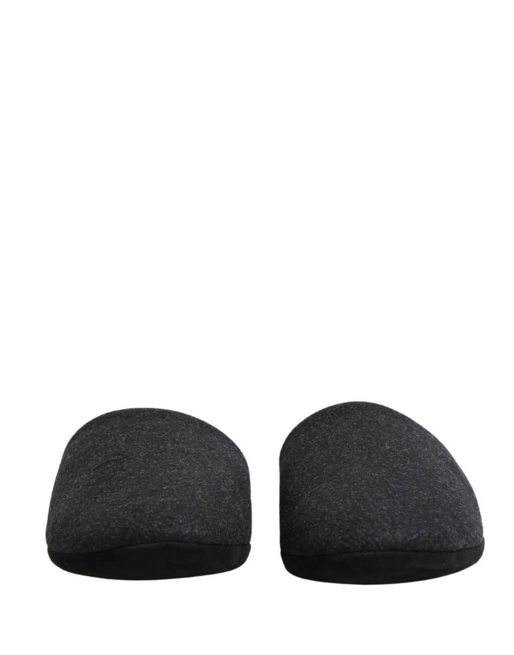 Pantoufles Dolce & Gabbana en laine et cachemire anthracite avec quilting, confortables et élégantes pour homme.