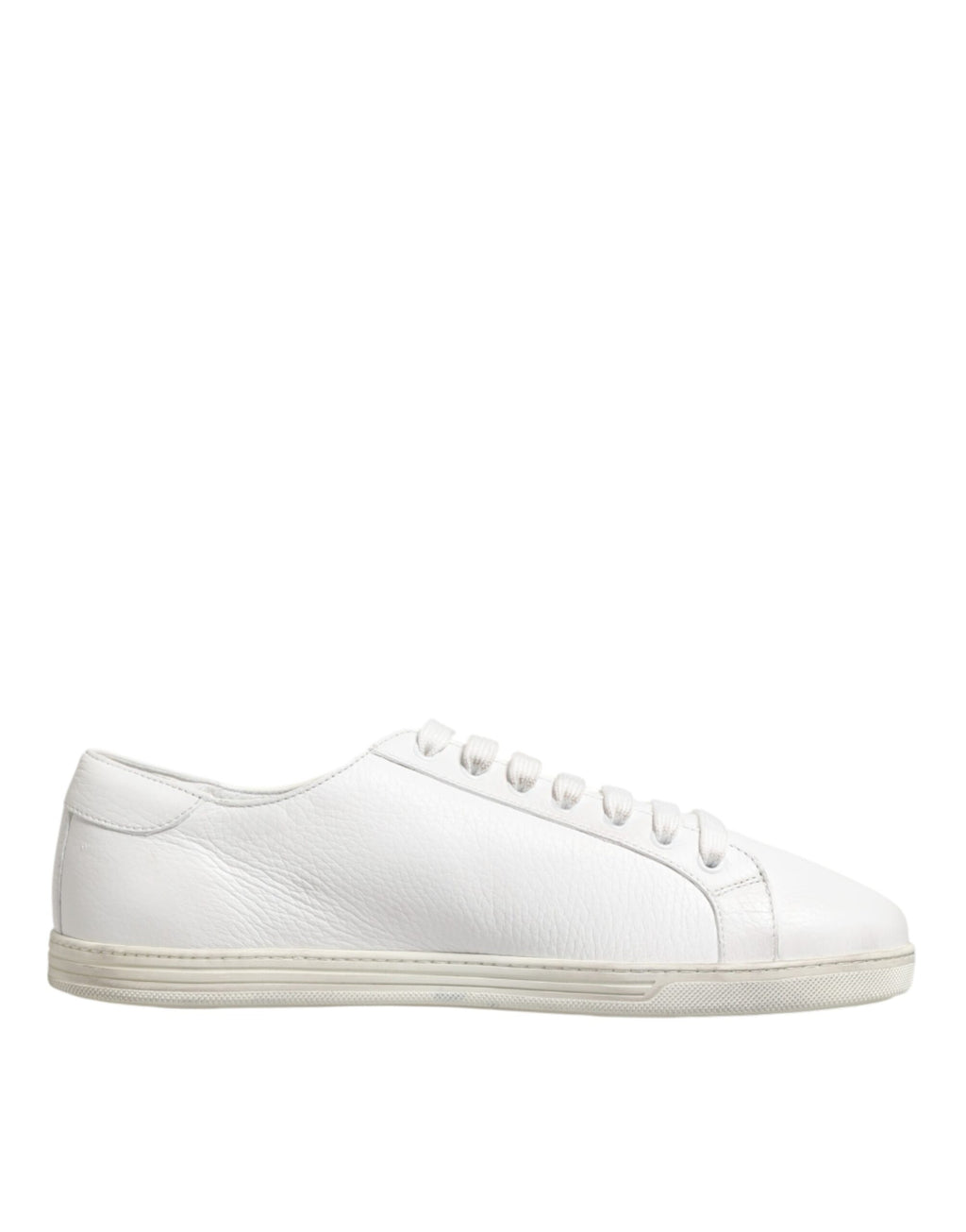 Sneakers basses en cuir blanc pour homme de Dolce & Gabbana, style élégant et moderne.