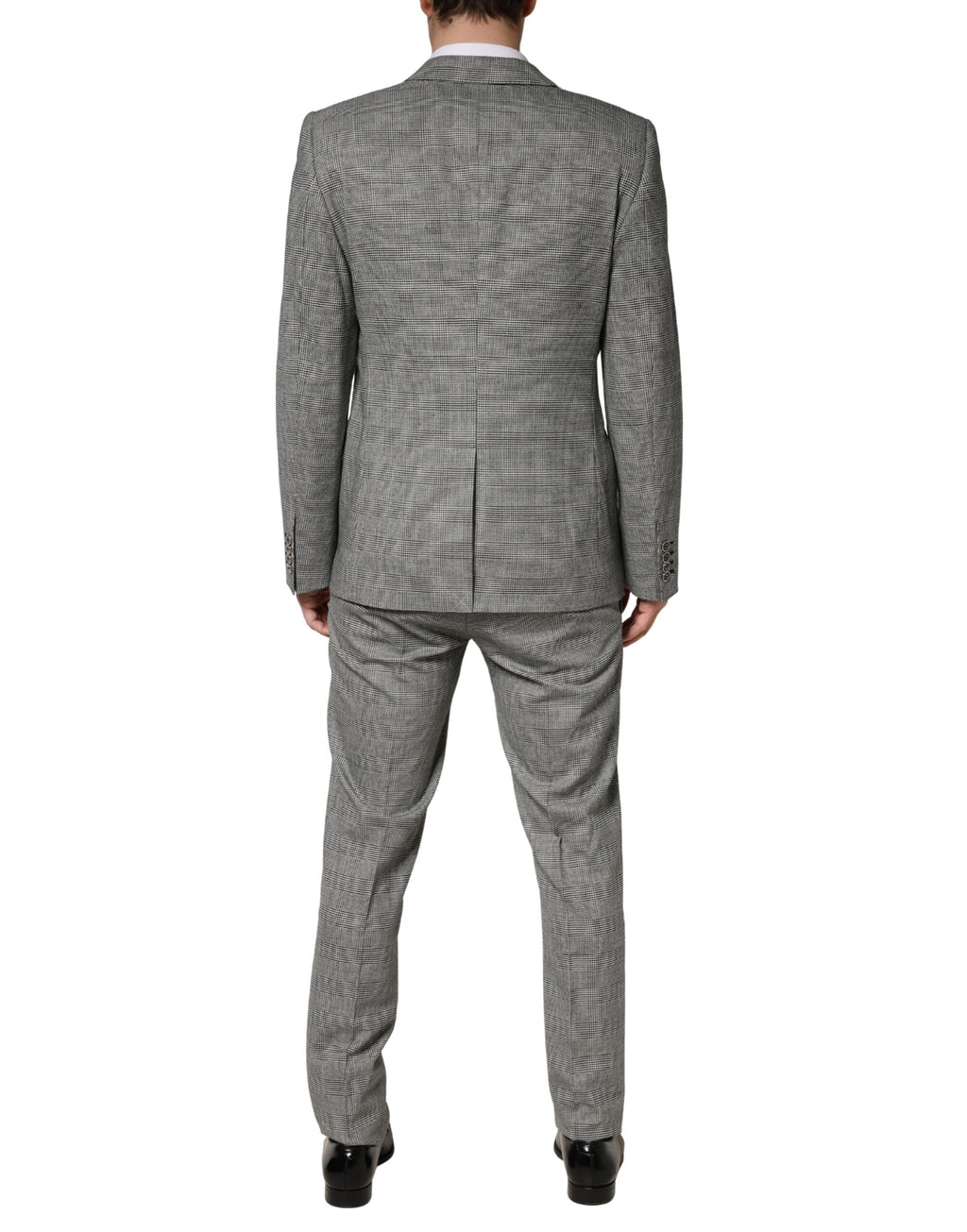 Costume homme gris Dolce & Gabbana MARTINI à deux pièces, veste à un bouton et pantalon formel, élégant et sophistiqué.