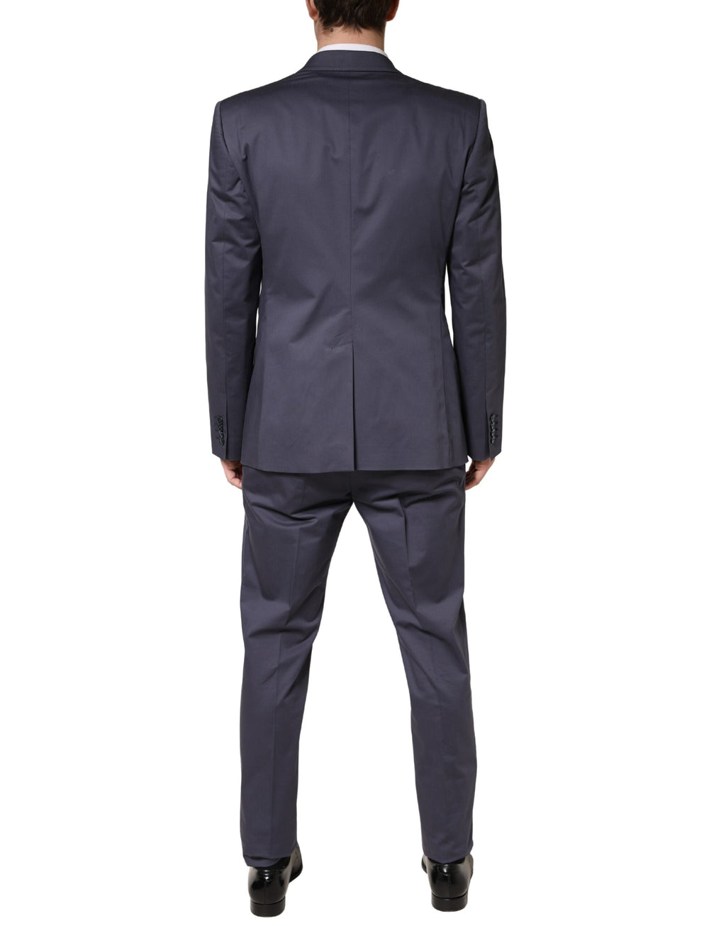 Costume double boutonnage Dolce & Gabbana Martini en tissu bleu, veste et pantalon assortis, élégant et sophistiqué.
