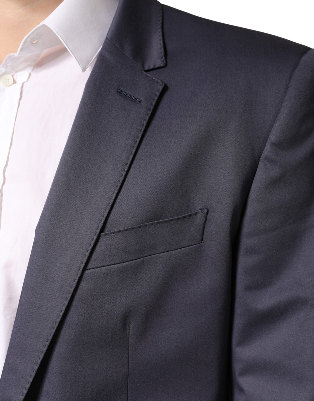 Costume deux pièces bleu Dolce & Gabbana Martini à boutonnière simple, veste et pantalon élégants pour homme